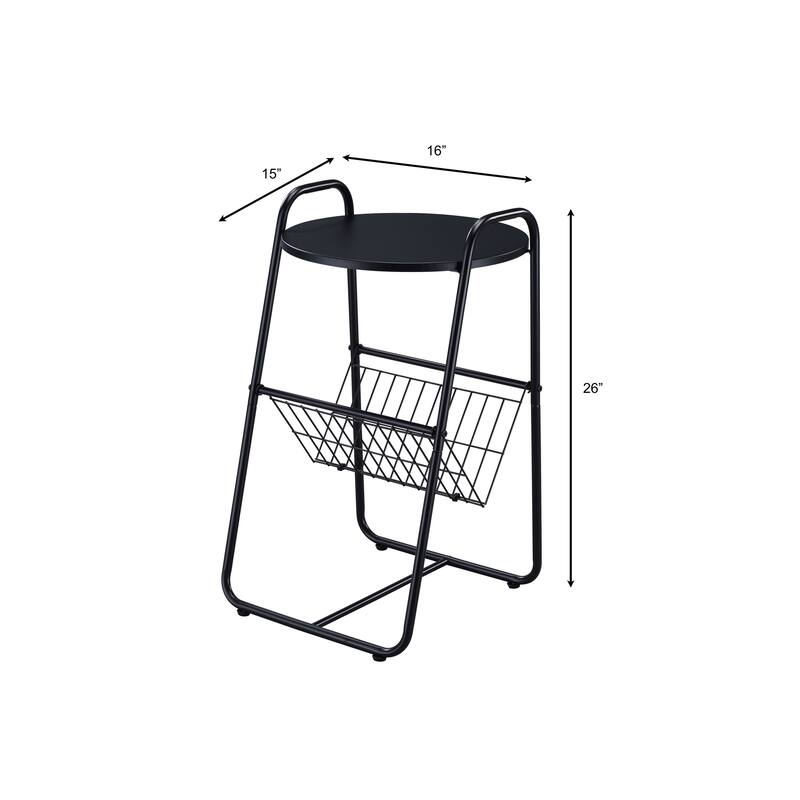 Proman Products Coto Small Magazine Side Round End Table Bed Bath